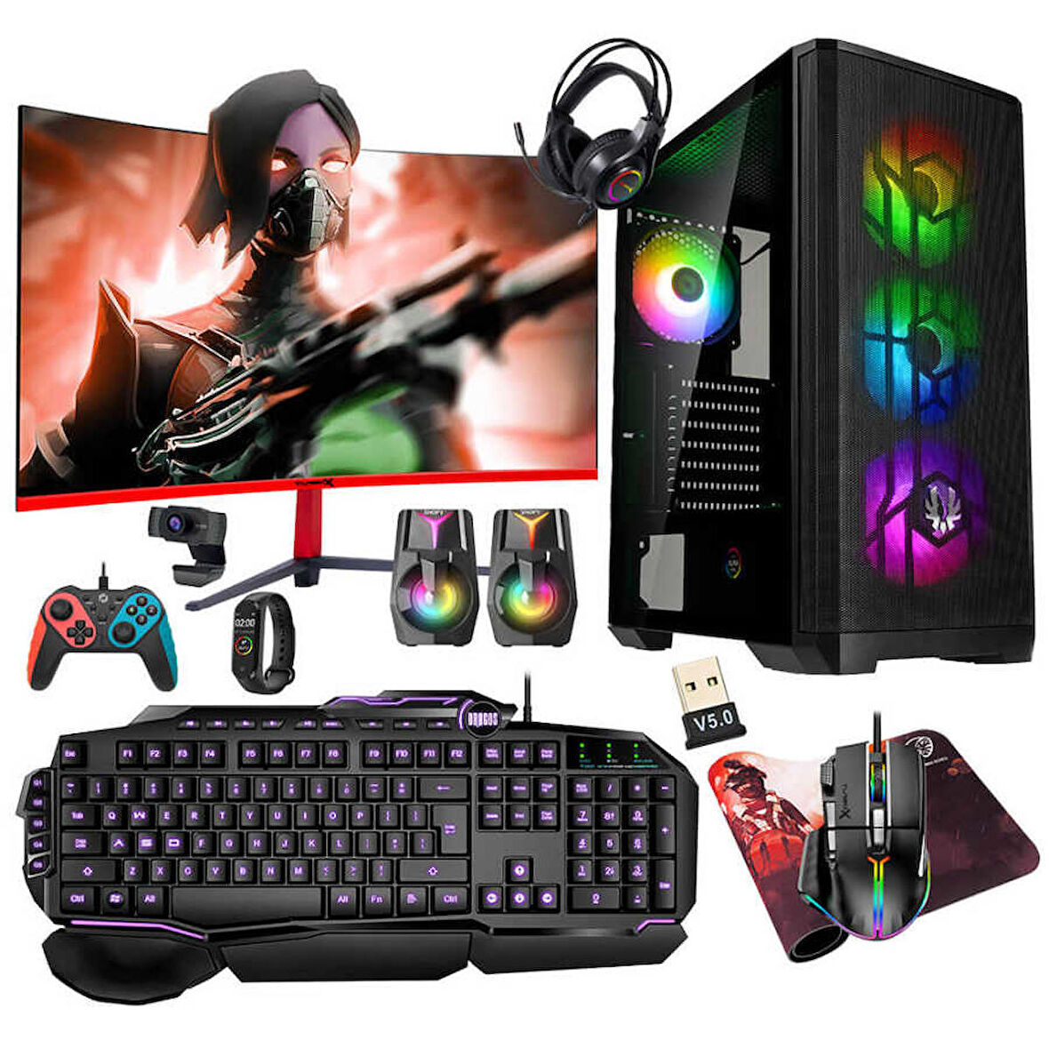Turbox Zentronix i7 6700 16GB DDR4 1TB SSD 4GB GTX750Ti 27 inç 100Hz Curved Oyuncu Bilgisayarı