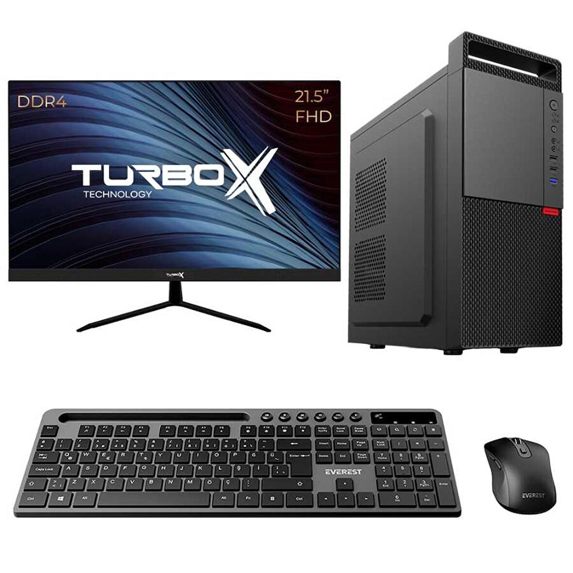 Turbox Tx5227 i5 4440 16GB Ram 256GB SSD 21.5 inç FHD Monitör Masaüstü Kurumsal Ofis Bilgisayarı