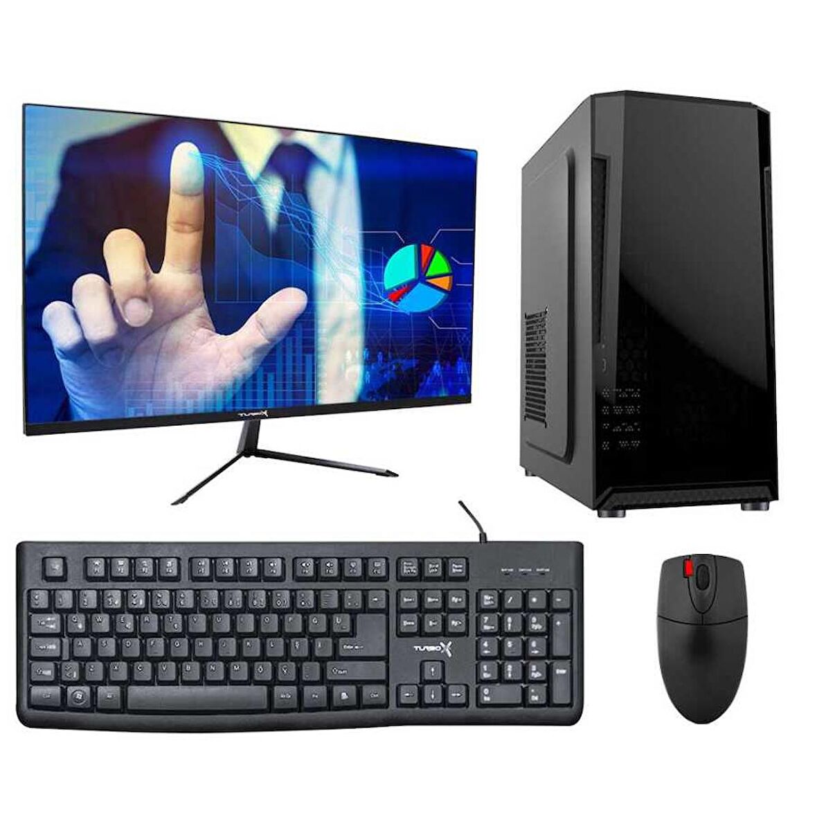 Turbox Tx5259 Intel Core i5 8400 16GB DDR4 256GB SSD 23.8 inç FHD Monitör Masaüstü Ofis Bilgisayarı