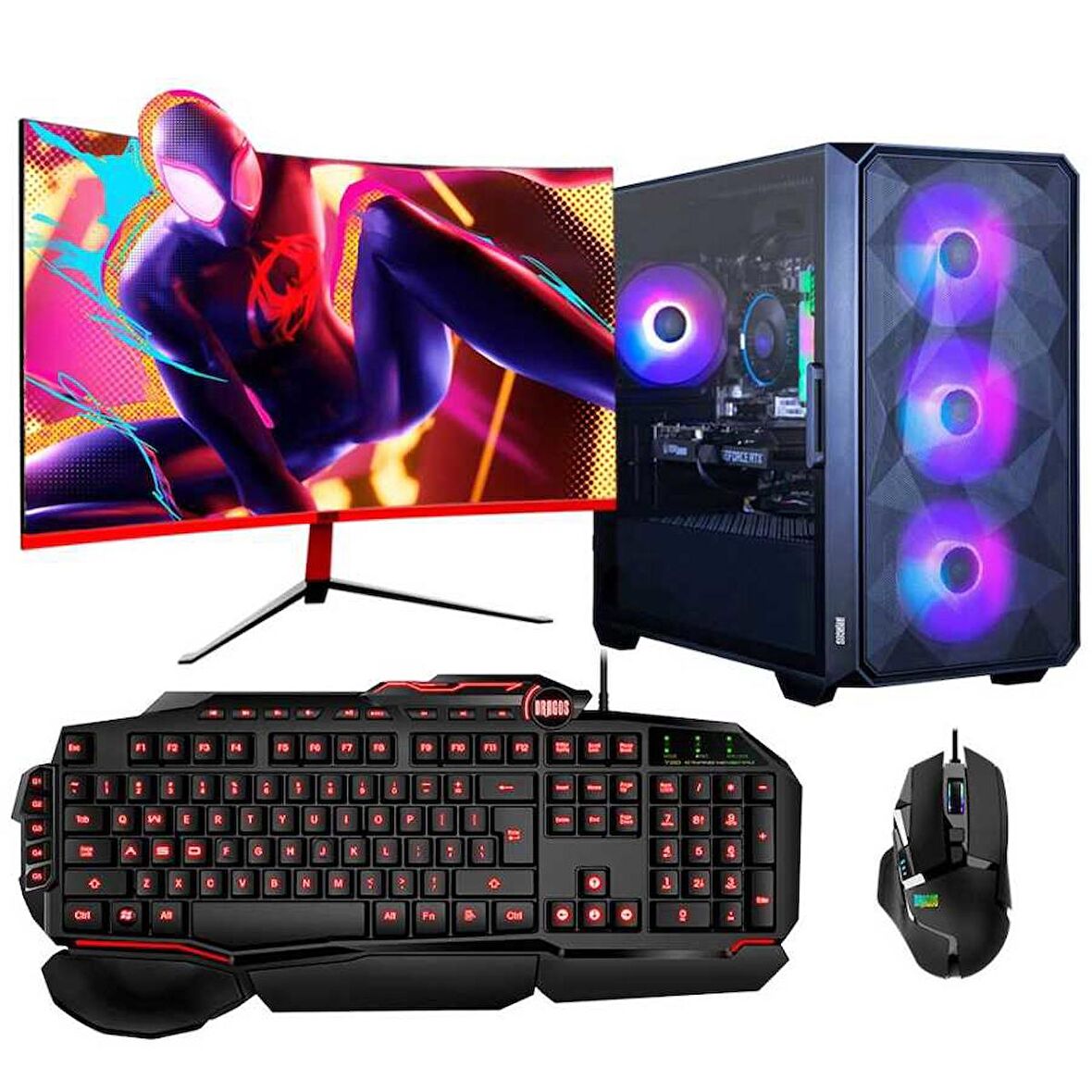Dragos DRx6802 Ryzen 5 3600 32GB Ram 512GB M.2 NVMe SSD 12GB RTX3060 27 inç 165Hz Curved Oyuncu Masaüstü Bilgisayarı