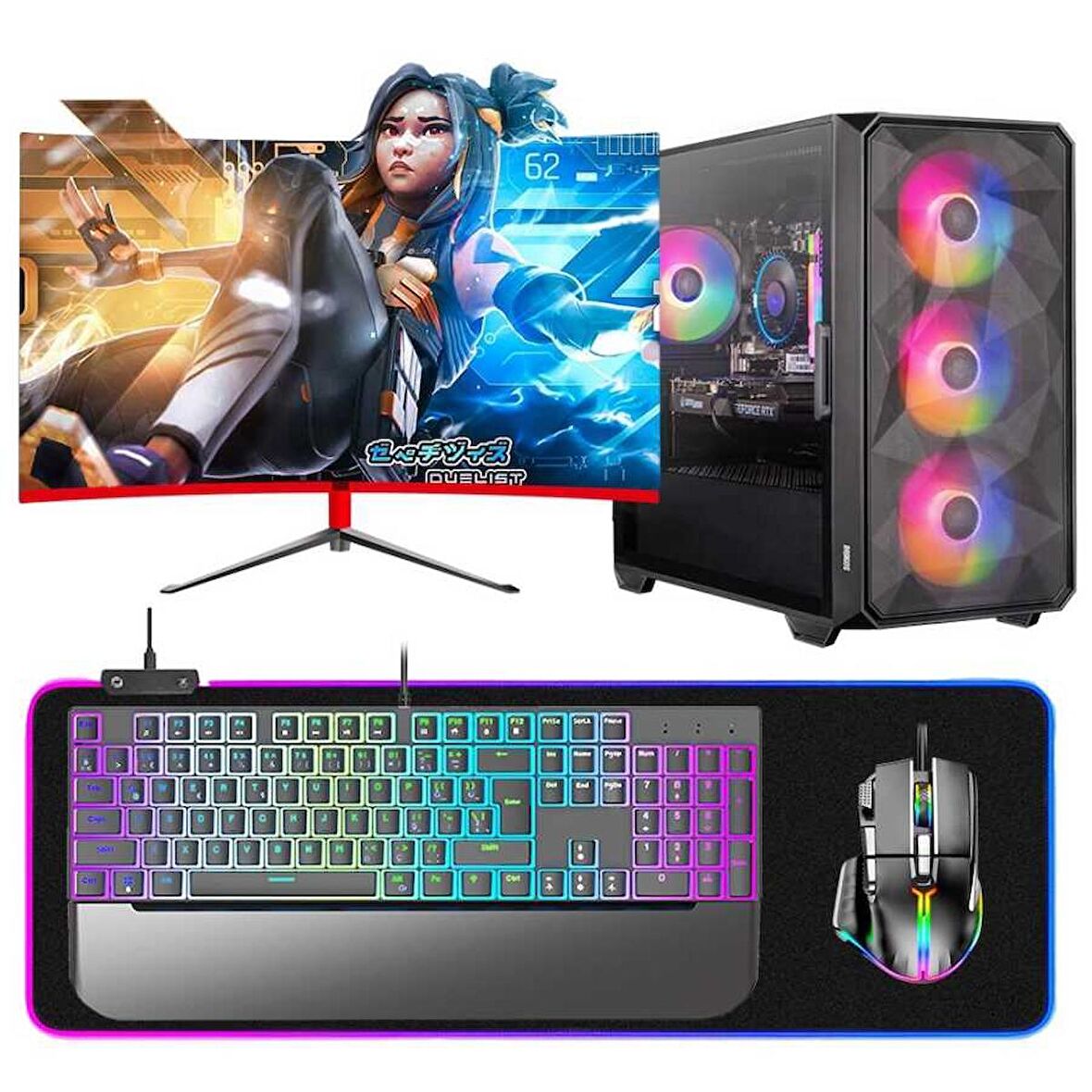 Dragos Osiris i5 12400F 16GB Ram 512GB NVMe SSD MSI RX 6700 XT OC 12GB 27 inç 165Hz Monitör Oyuncu Masaüstü Bilgisayarı