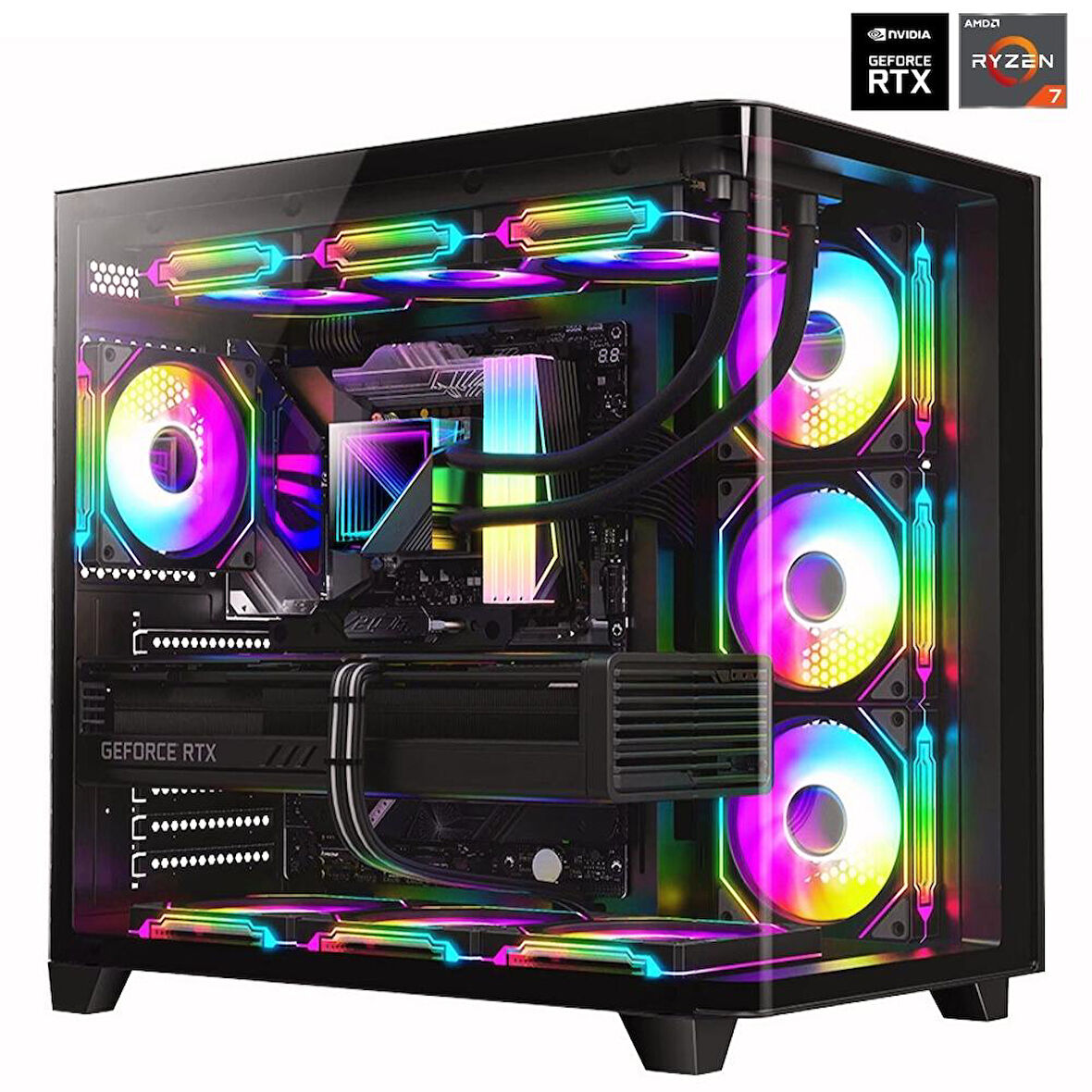 Dragos DRx7243 Ryzen 7 5700X 32GB Ram 2TB NVMe 8GB RTX4060 Sıvı Soğutmalı Oyun Hazır Sistem