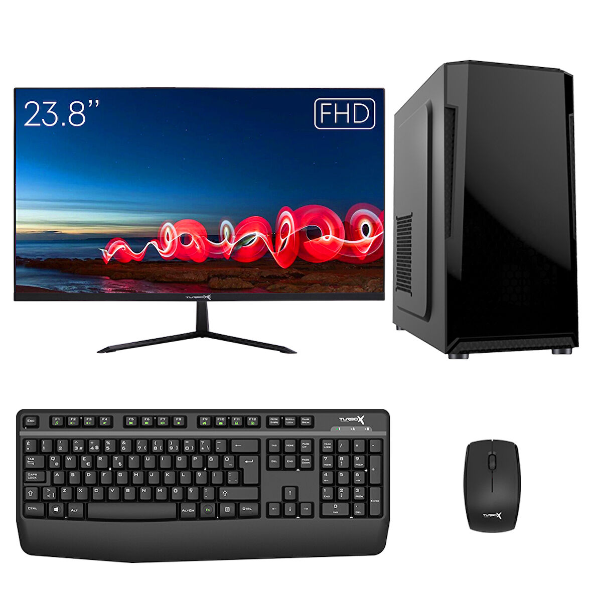 Turbox Tx5865 i7 12700 16GB DDR4 Ram 512GB SSD 23.8 inç FHD Monitör Masaüstü Ofis Hazır Sistem