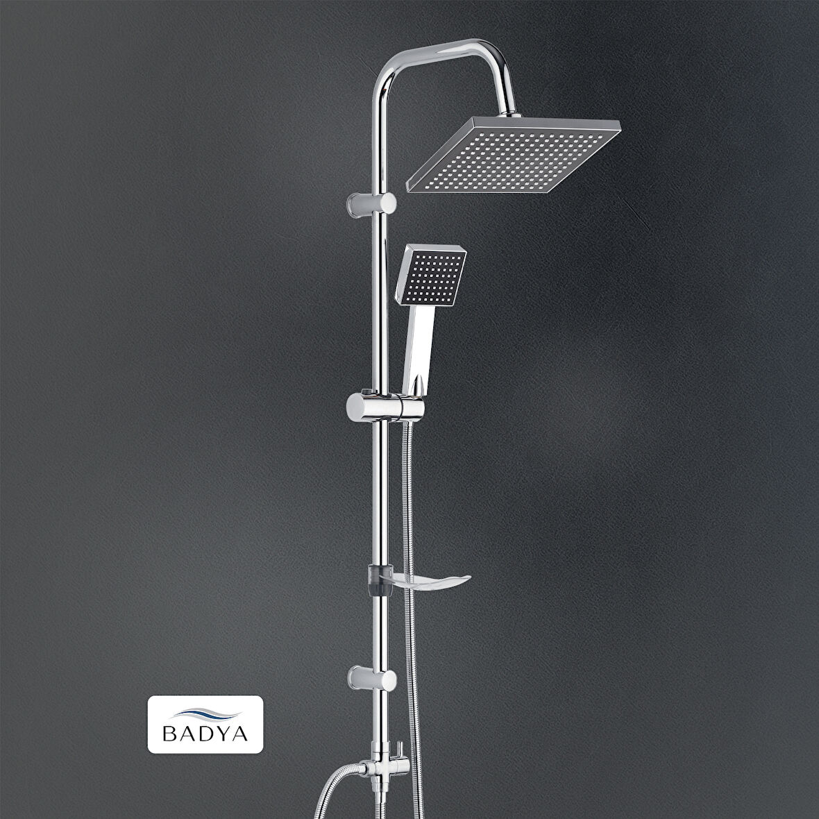 Quadro 200 Tepe Duş Seti Krom D.199.4.2