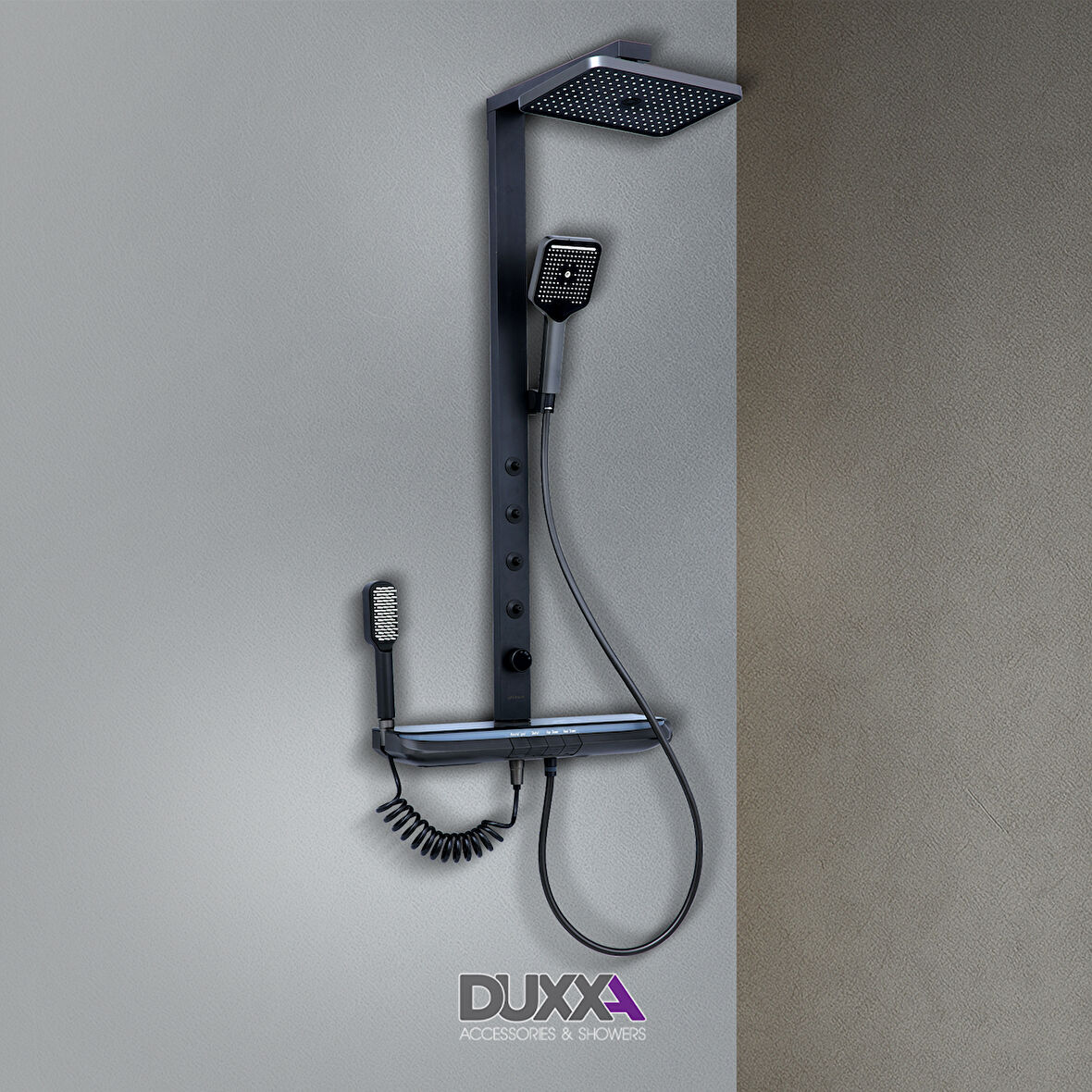 Duxxa Ramada Isı Ayarlı Masajlı Bataryalı Duş Seti DP.150.MS