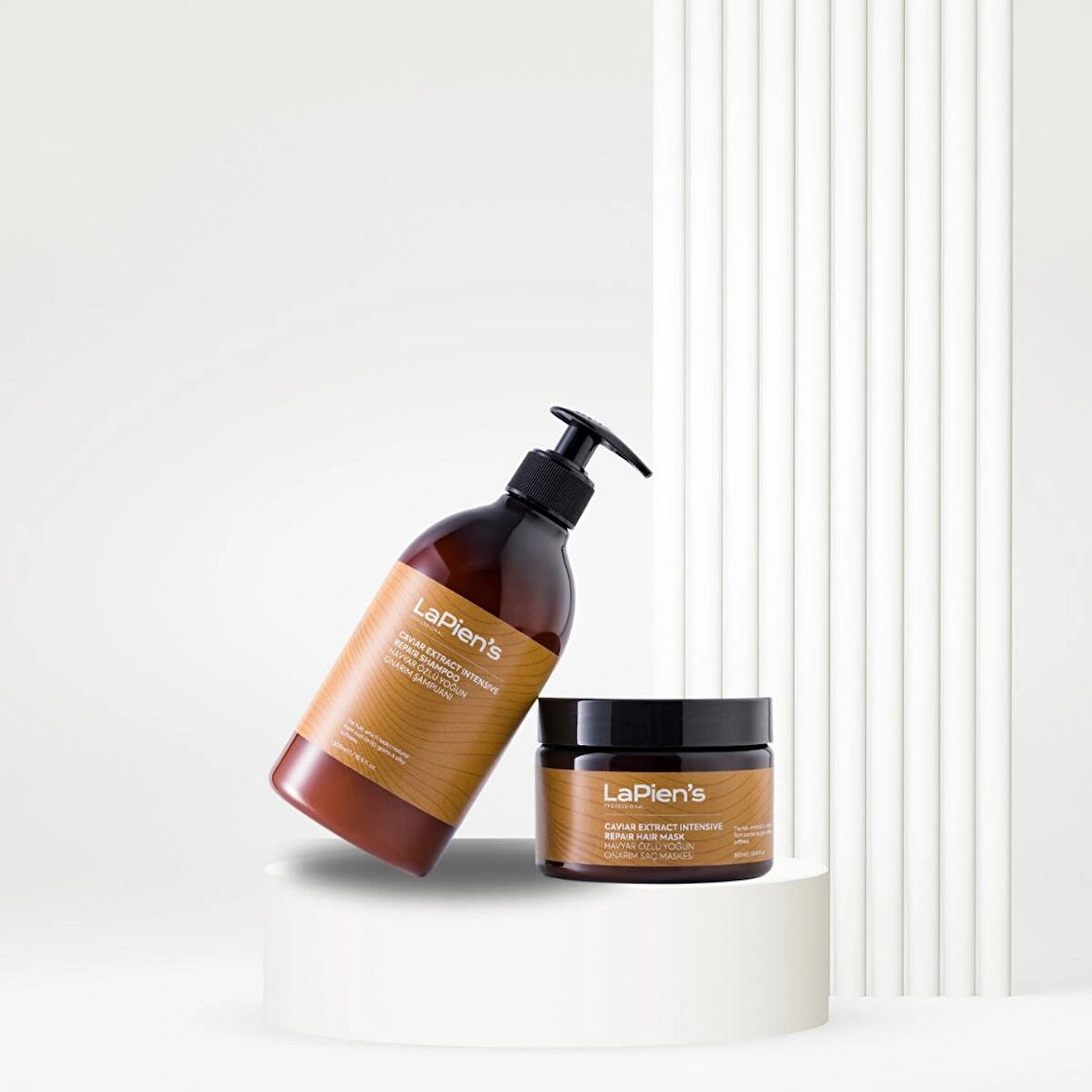 Havyar Özlü Keratinli Onarıcı Şampuan 500 Ml Saç Maskesi 300 Ml