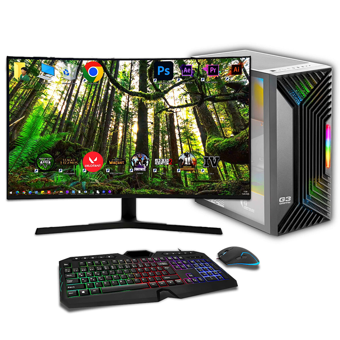 Avantron Gmx7824 Ryzen 7 5800X 32Gb Ddr4 1Tb M2 Nvme 8Gb Rtx4060Tı "31.5 165Hz Oyun Bilgisayarı