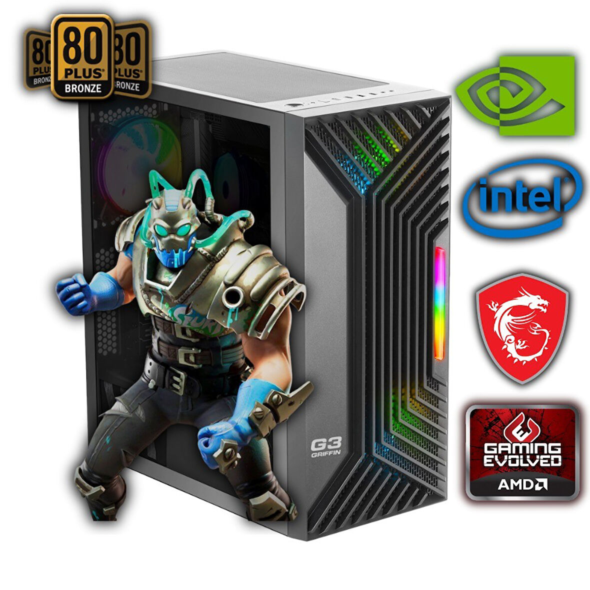 Avantron Gmx2489 Ryzen 5 5500 16Gb Ddr4 512Gb M2 Nvme 8Gb Rtx4060 Oyun Bilgisayarı