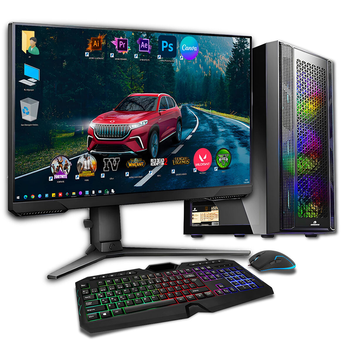 Avantron Gmx7830 Ryzen 7 5800X 16Gb Ddr4 512Gb M2 Nvme 12Gb Rtx3060 "24 165Hz Oyun Bilgisayarı