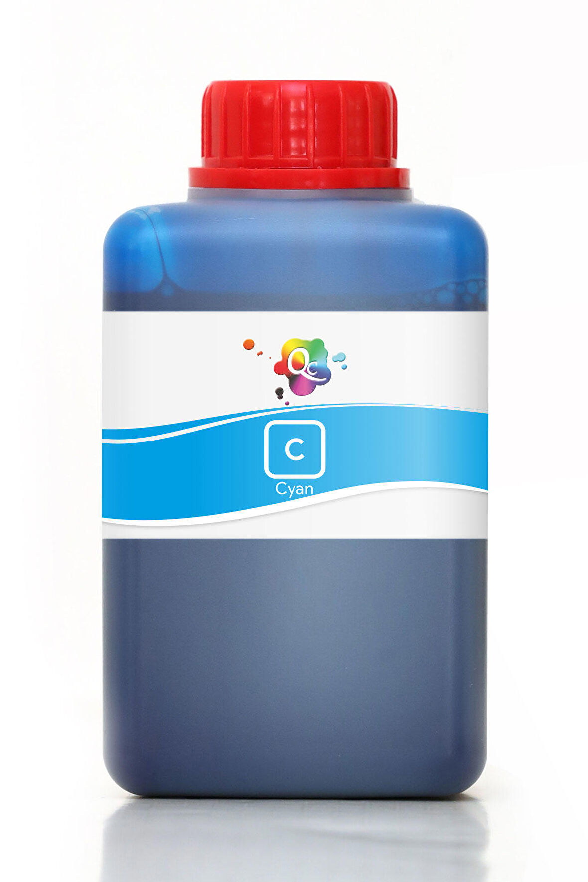 QC Epson WorkForce Pro WF 8090D3TWC Uyumlu Yazıcı Mürekkebi 500ml C Cyan Mavi Pigment