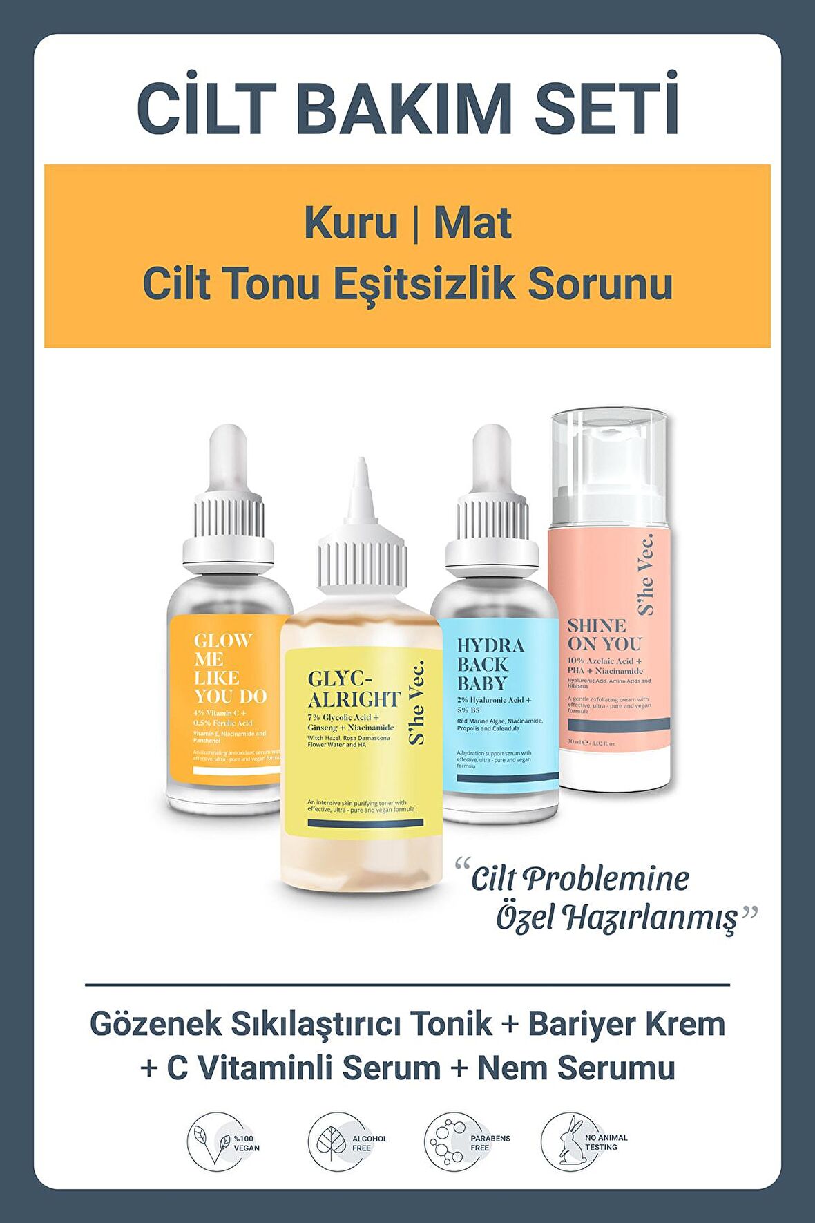 KURU | MAT | CİLT TONU EŞİTSİZLİK SORUNU SET-111 