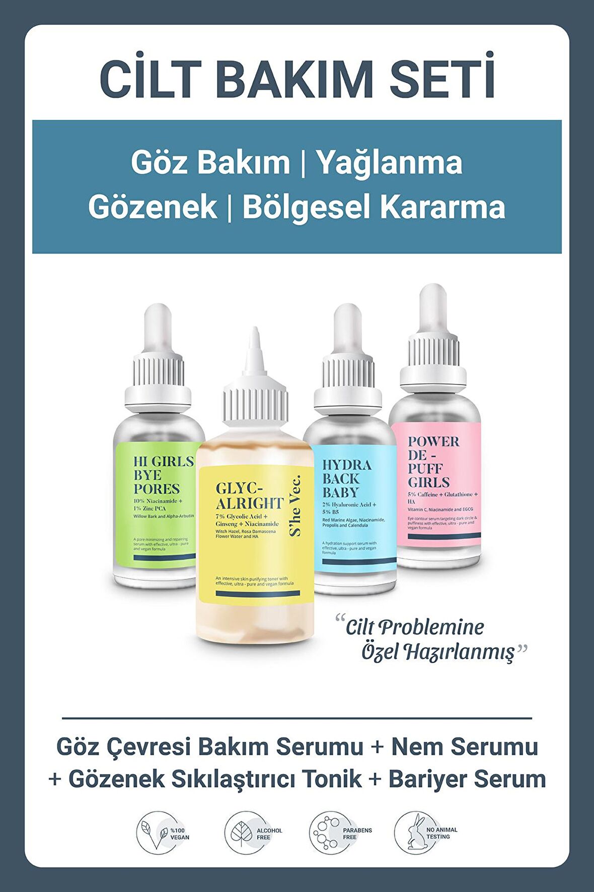 GÖZENEK | YAĞLANMA | BÖLGESEL KARARMA | GÖZ BAKIM SET-120 