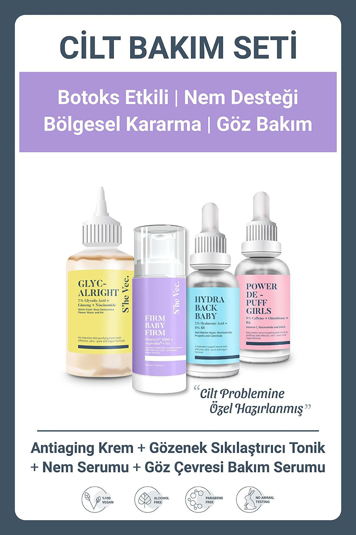 BOTOKS ETKİLİ | NEM DESTEĞİ | BÖLGESEL KARARMA | GÖZ BAKIM SET-122 