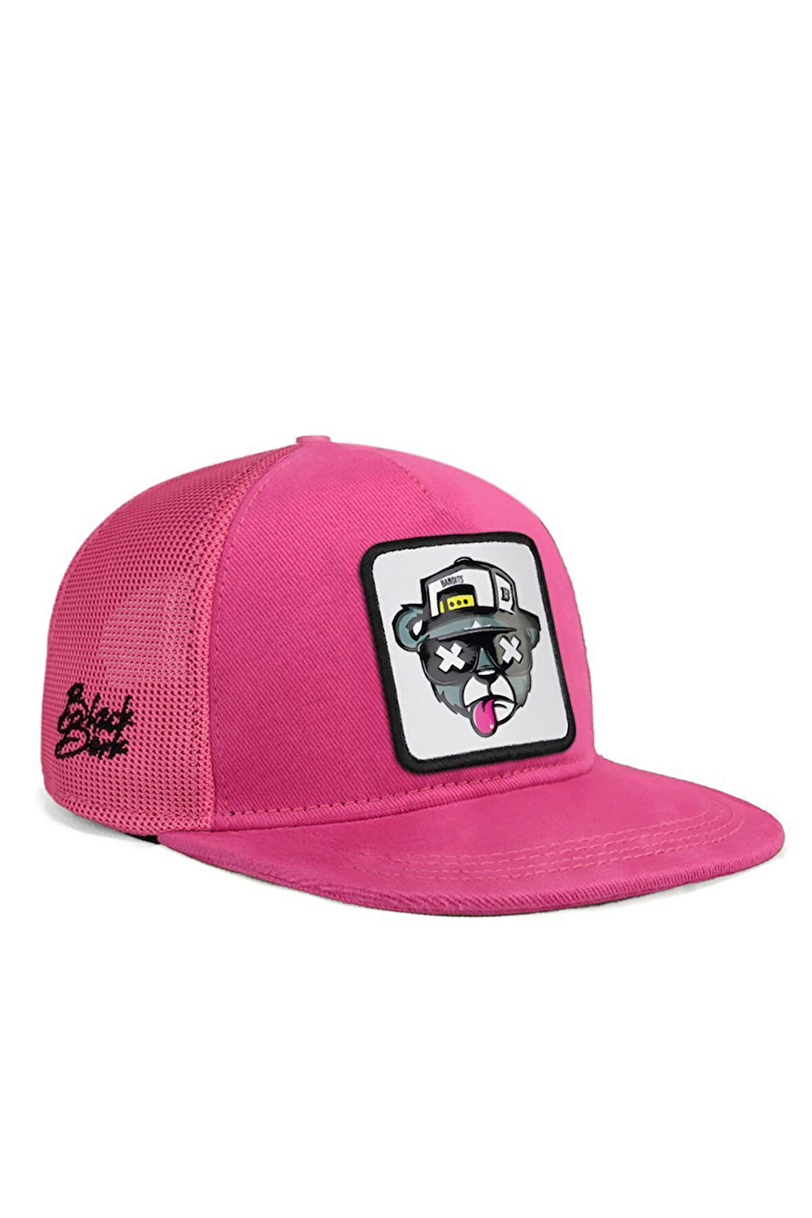  Hip Hop Kids Ayı Logolu Pembe Çocuk Trucker Şapka