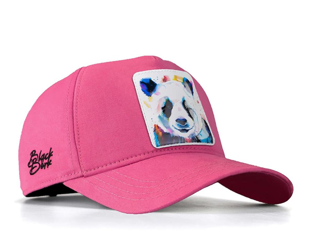 BlackBörk V1 Baseball Panda - 7 Kod Logolu Unisex Pembe Şapka (Cap)