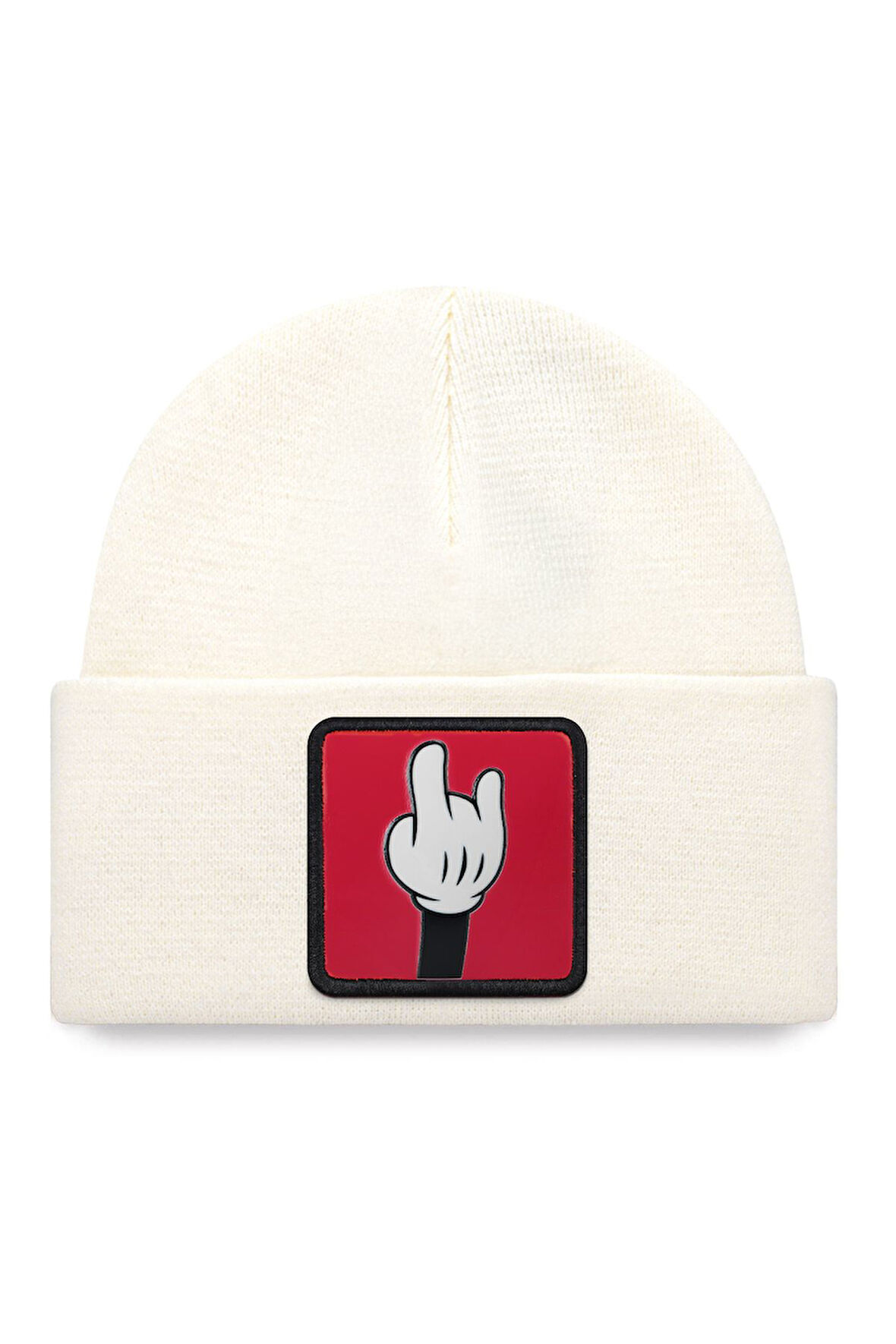  Parmak Logolu Beyaz Bere