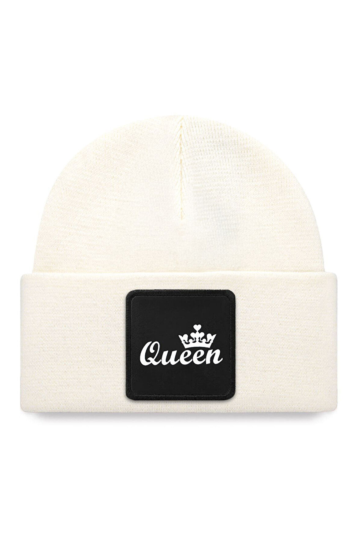  Queen Logolu Beyaz Bere