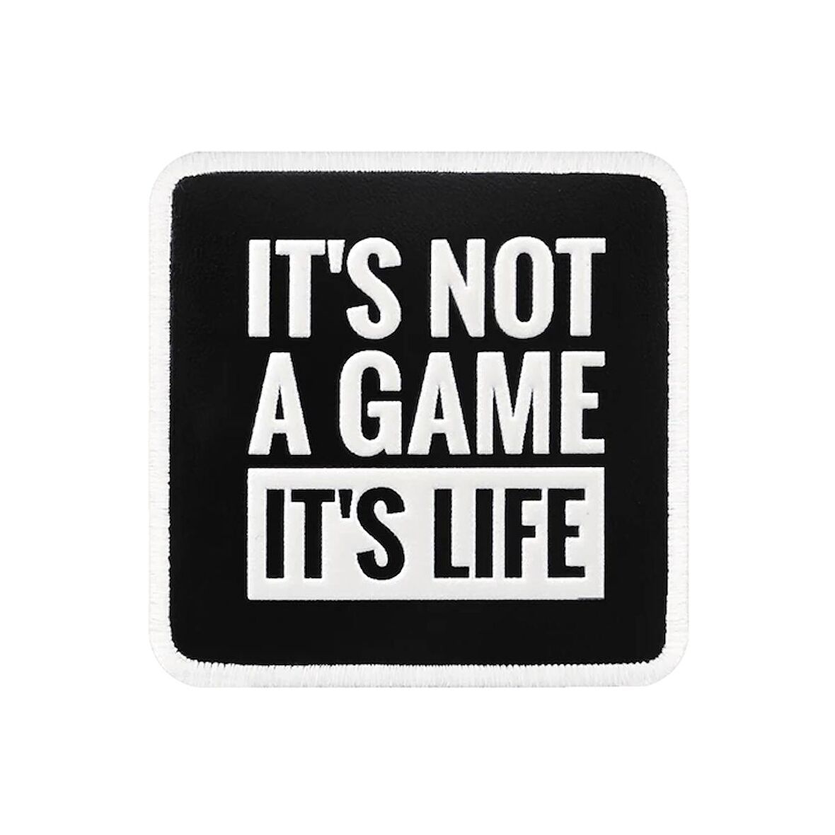 V1  It's Not A Game It's Life - 2sb Kod Logolu Unisex Siyah Bench (Patch)