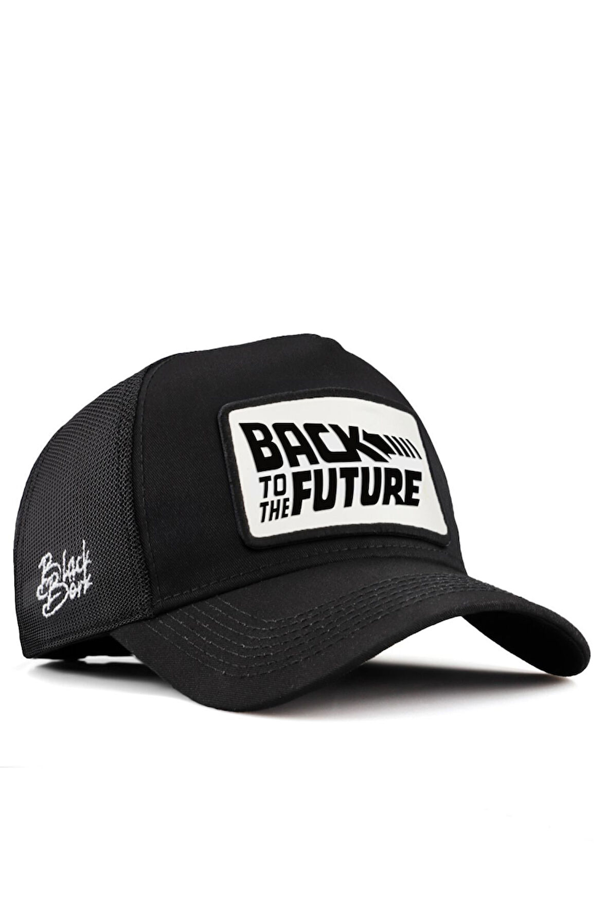  Back To Future Logolu Siyah Trucker Şapka