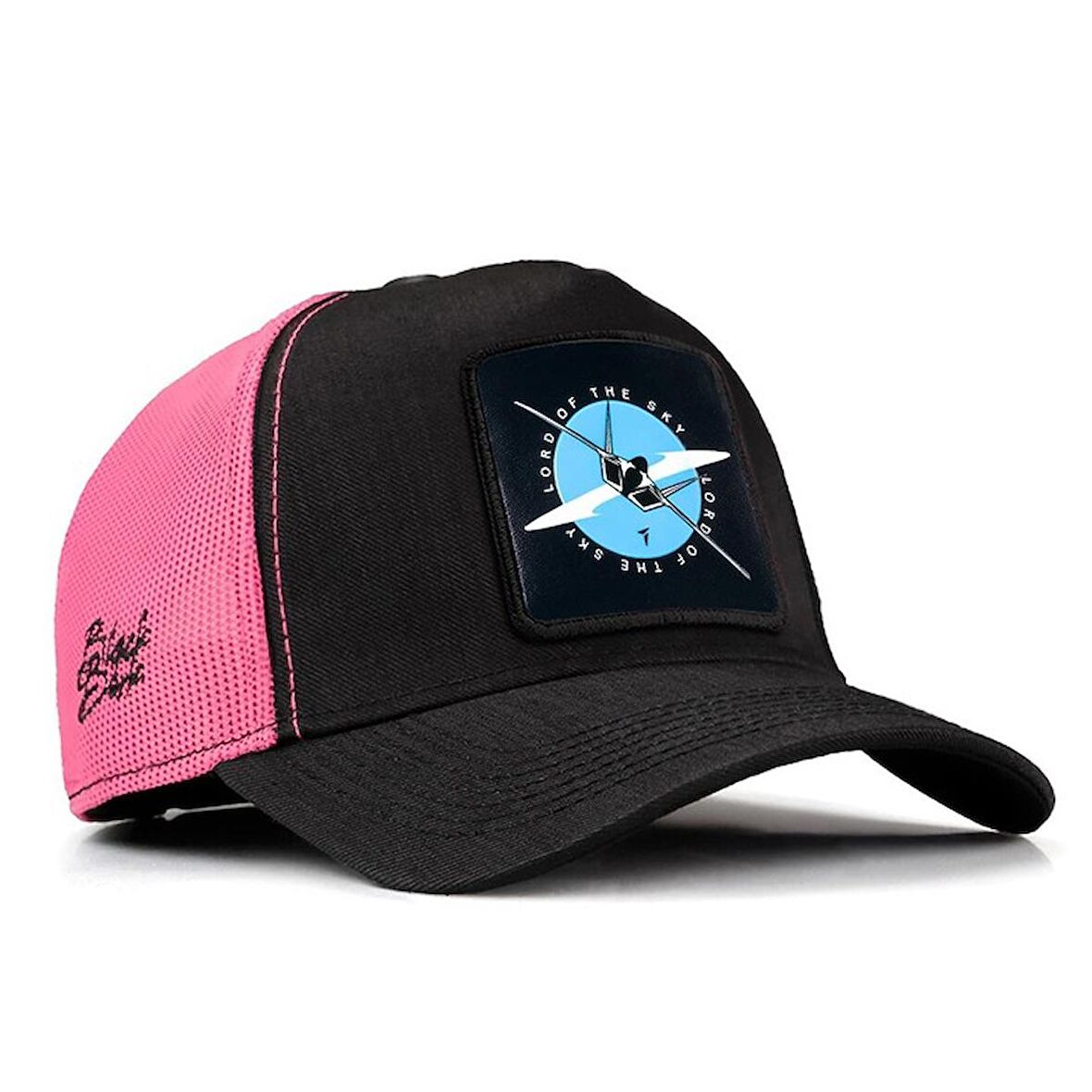 KAAN Lisanslı Siyah-Pembe Cordura Kumaş Şapka