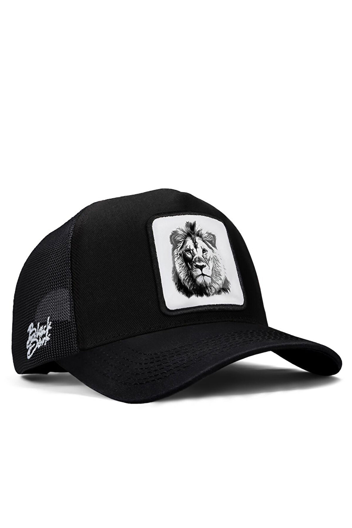  Aslan Logolu Siyah Trucker Şapka