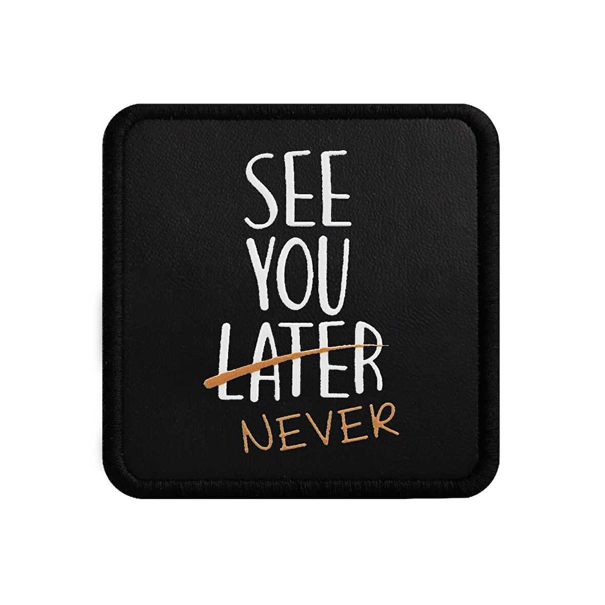 V1  See You Later Never - 2 Kod Logolu Unisex Siyah-Siyah Bench (Patch)