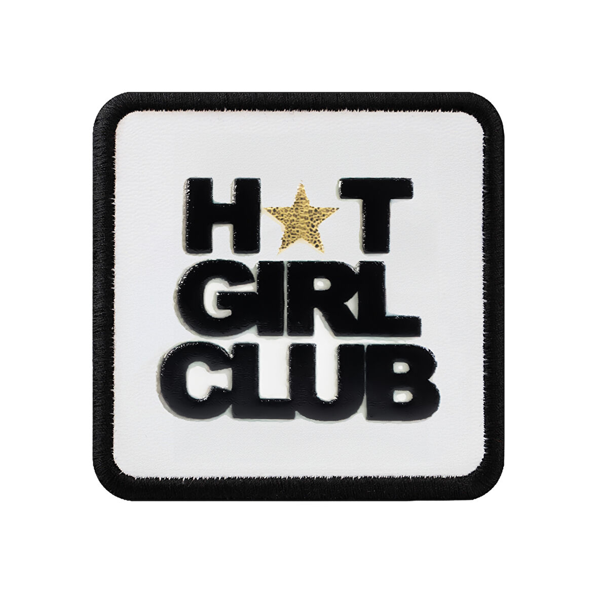 V1 Hot Girl Club - 1 Kod Logolu Unisex Beyaz- Siyah Bench (Patch)