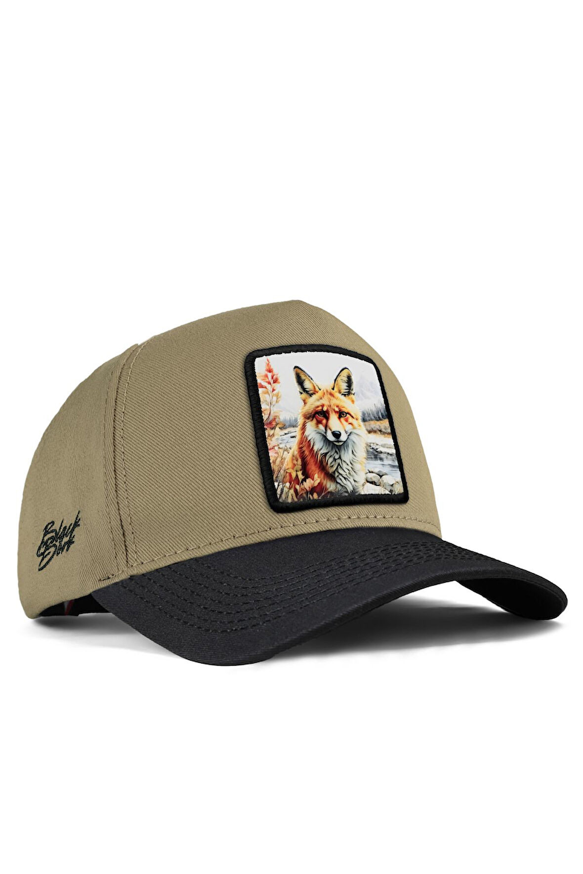  Tilki Logolu Siyah-Vizon Beyzbol Şapka