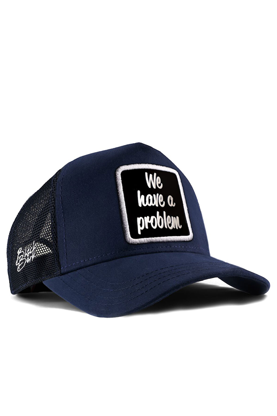  We Have a Problem Logolu Lacivert Trucker Şapka