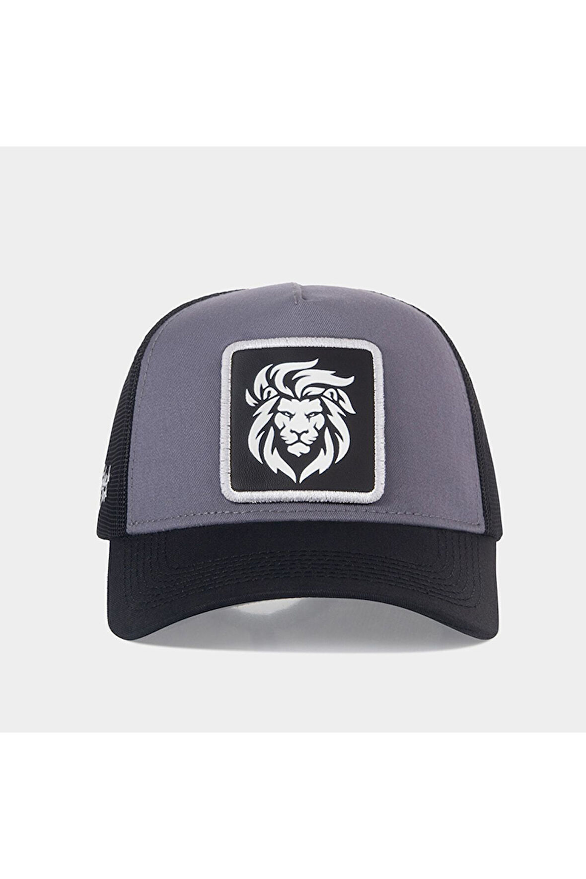  Aslan Logolu Siyah-Gri Trucker Şapka