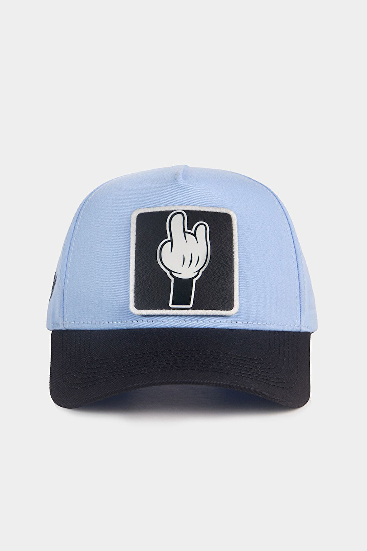  Parmak Logolu Siyah-Buz Mavi Beyzbol Şapka