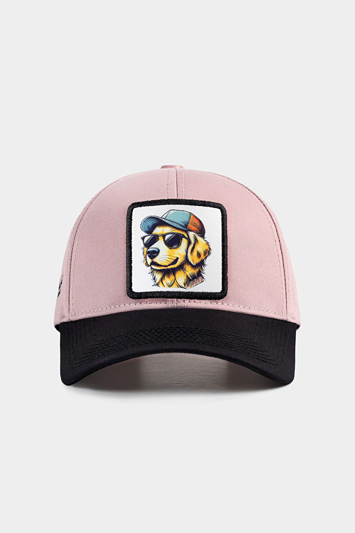  Six Köpek Logolu Siyah-Somon Beyzbol Şapka