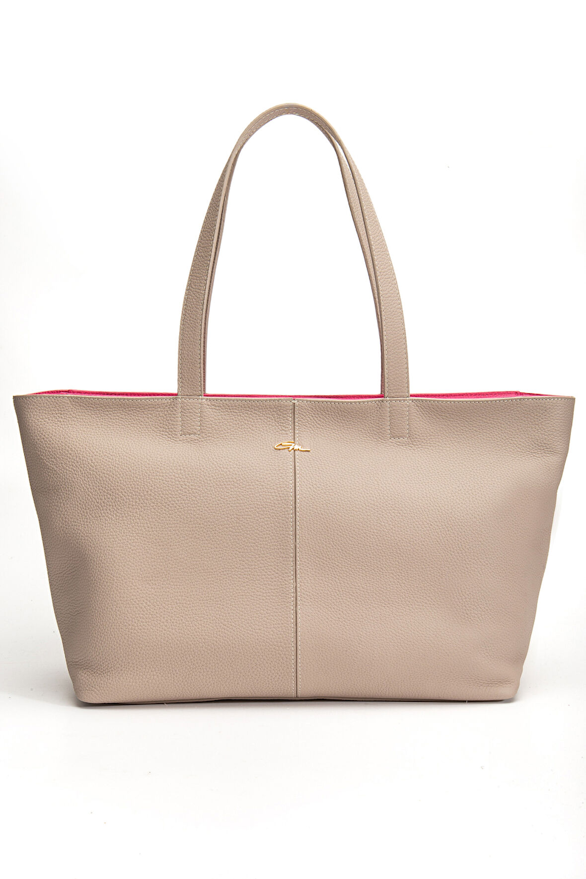 Vera Omuz Çantası Hakiki Deri Bej