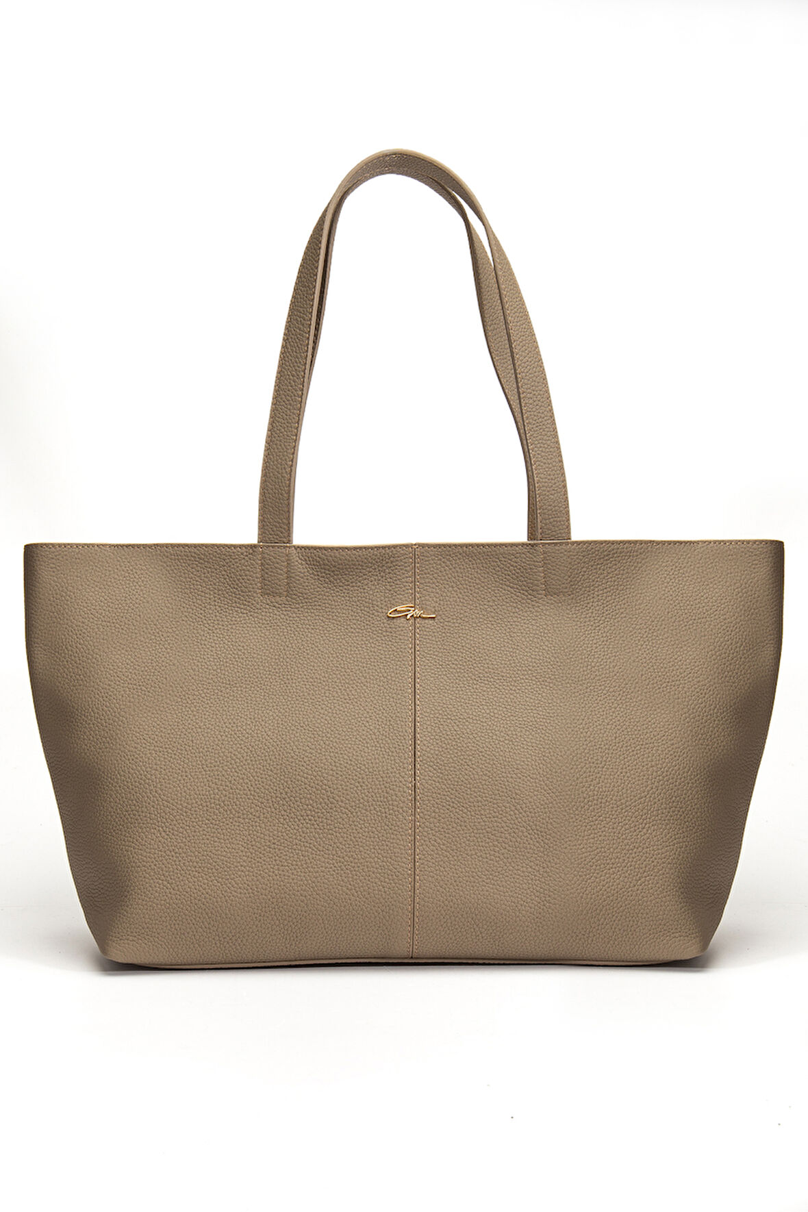 Vera Omuz Çantası Hakiki Deri Gri