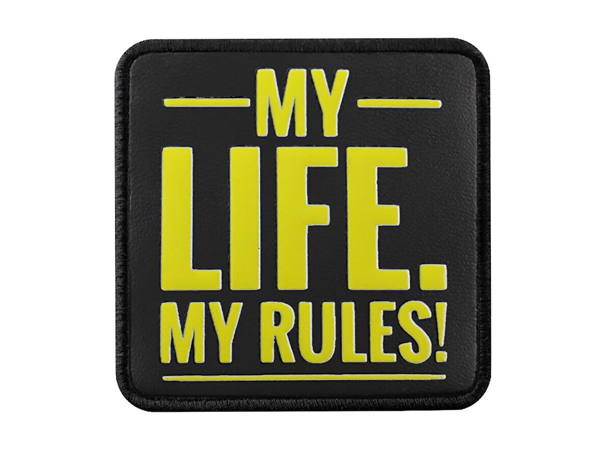 BlackBörk V1  My Life My Rules - 2 Kod Logolu Unisex Siyah Bench (Patch)