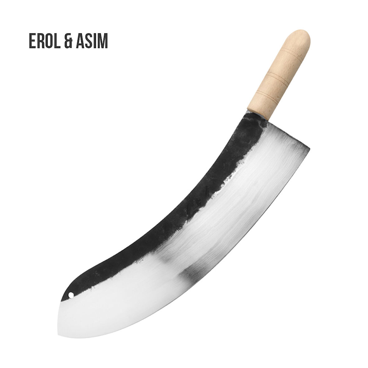 Ahşap Saplı Karbon Çelik Zırh 50 Cm