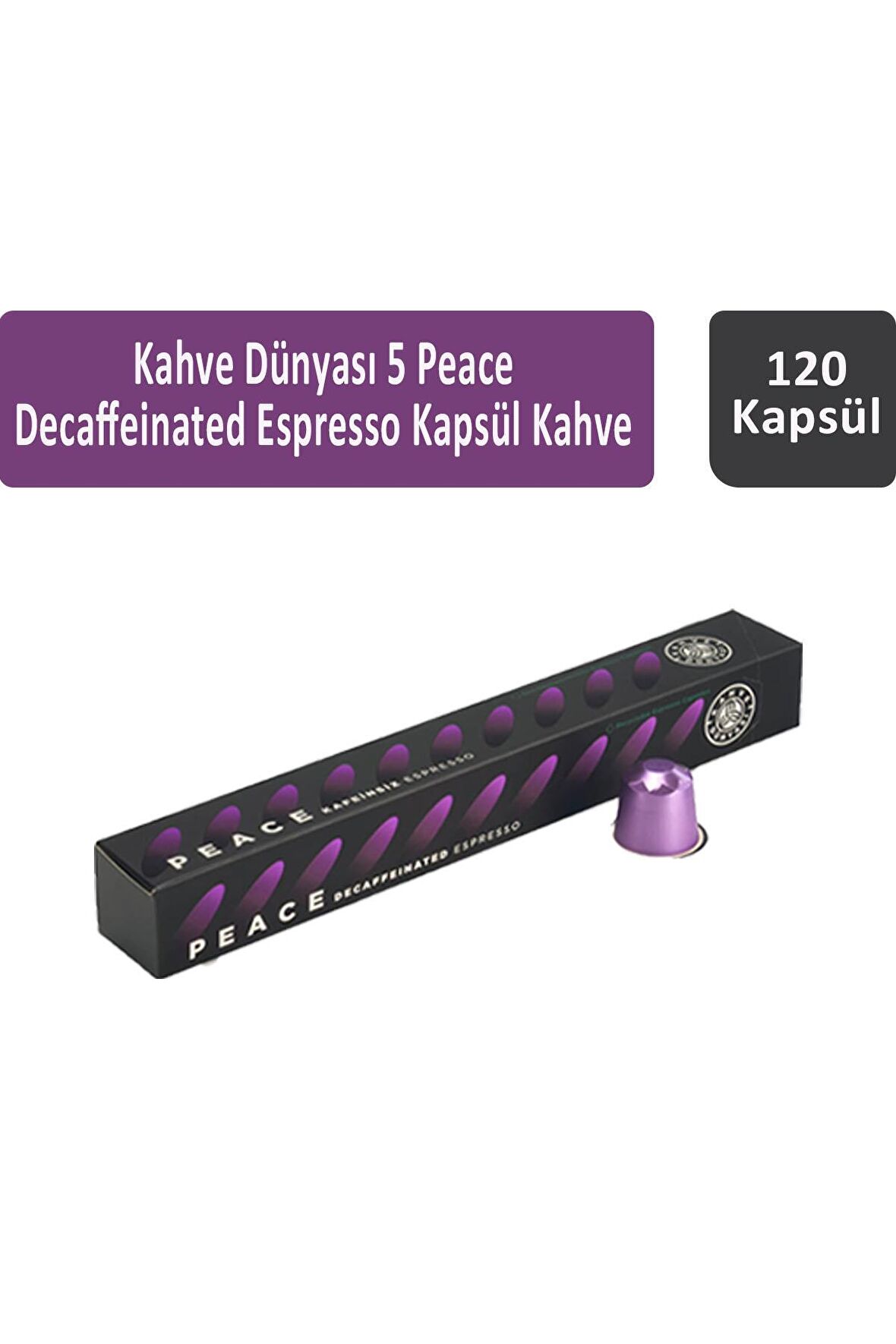 Kahve Dünyası 5 Peace Decaffeinated Espresso Kapsül Kahve 120 kapsül 