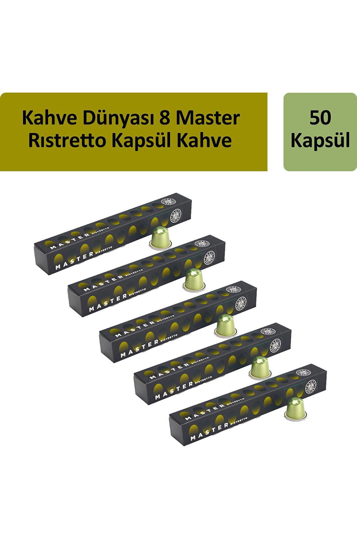 Kahve Dünyası 8 Master Rıstretto Kapsül Kahve x 5 Adet