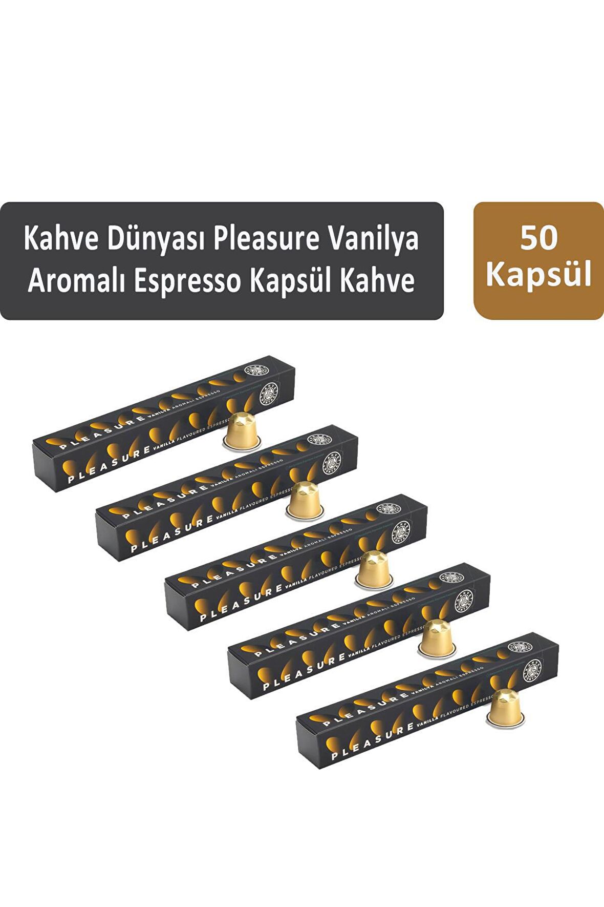 Kahve Dünyası Pleasure Vanilya Aromalı Espresso Kapsül Kahve 50 Kapsül