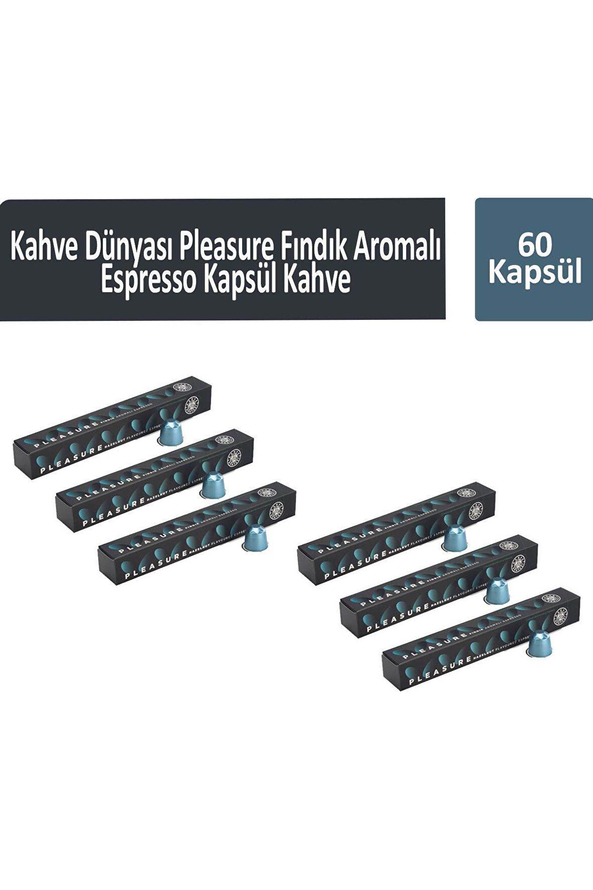 Kahve Dünyası Pleasure Fındık Aromalı Espresso Kapsül Kahve 60 Kapsül