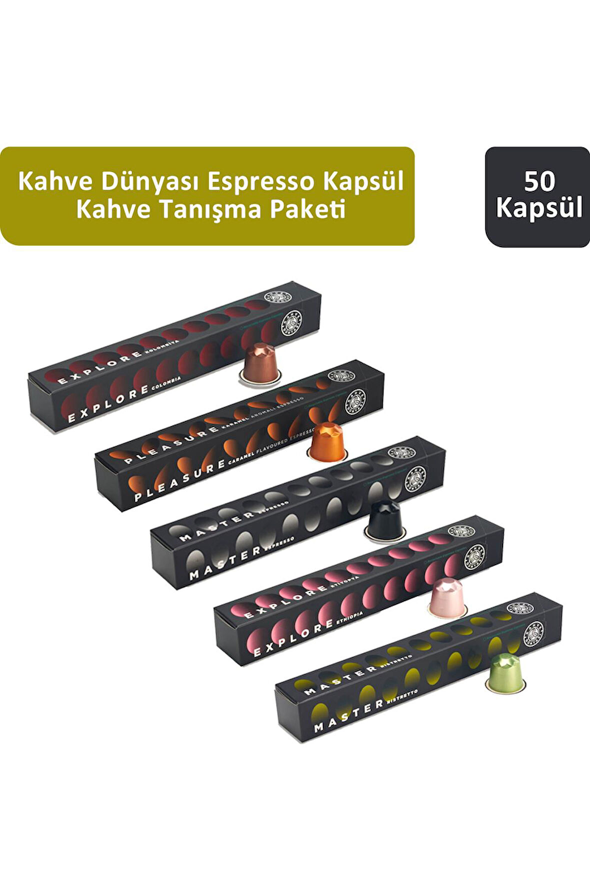 Kahve Dünyası Espresso Kapsül Tanışma Paketi 50 Kapsül