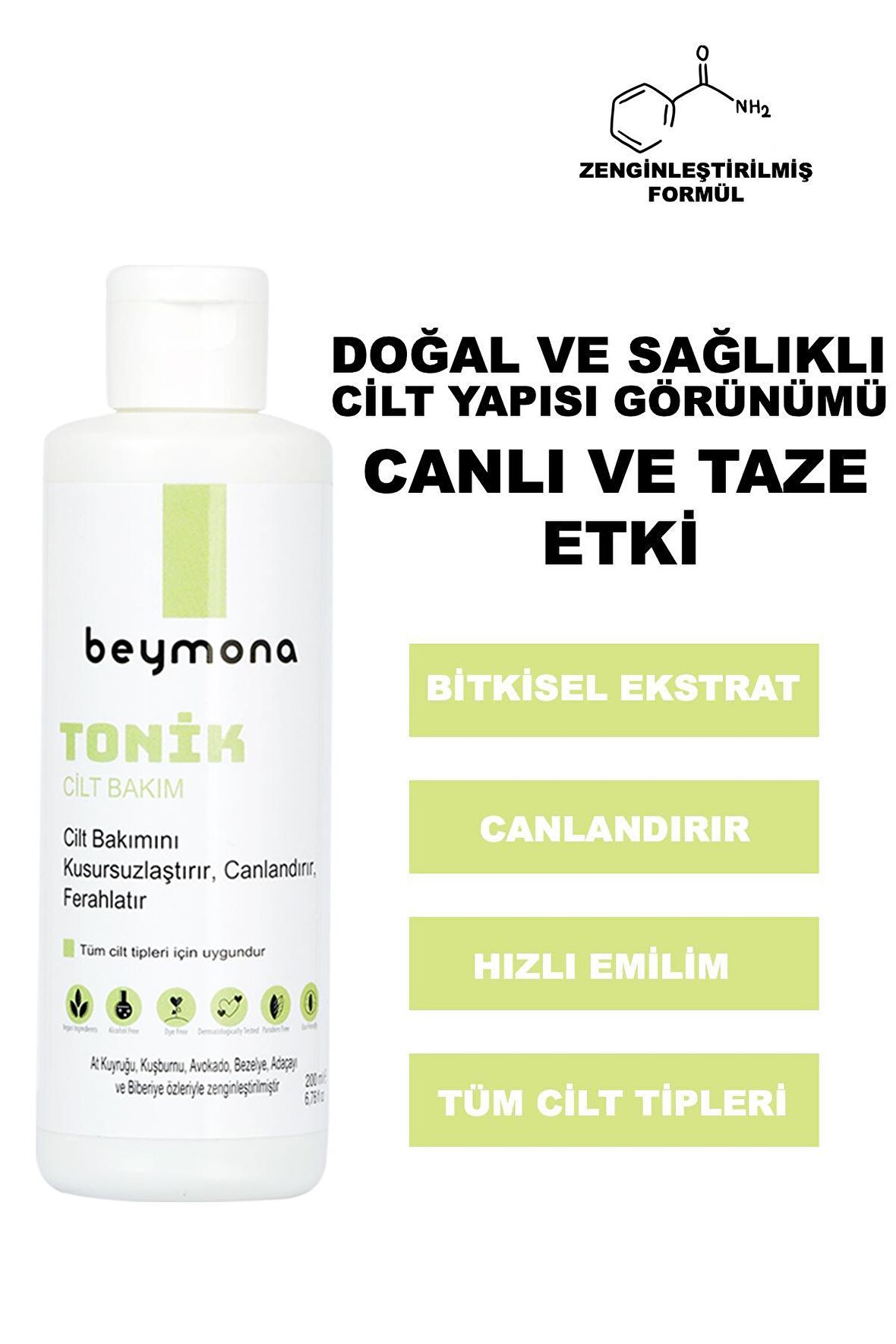 Beymona Gözenek Sıkılaştırıcı ve Arındırıcı Kuşburnu Tonik 200ml