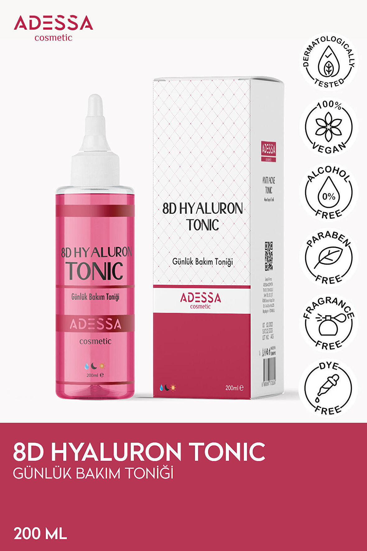 Adessa 8D Hyaluron Tonic - Günlük Bakım Toniği 200 ml