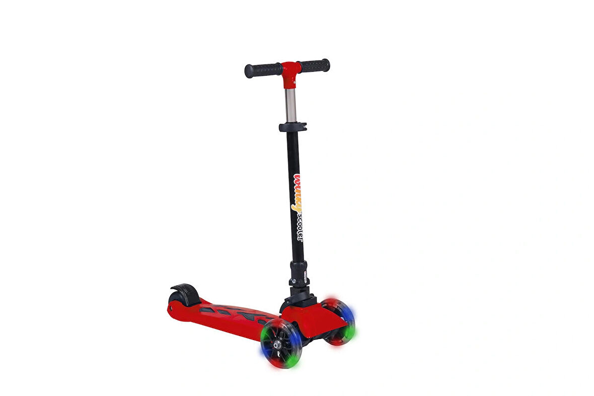 Winky Katlanabilir Scooter 3 Tekerli Işıklı Kırmızı 5+Yaş