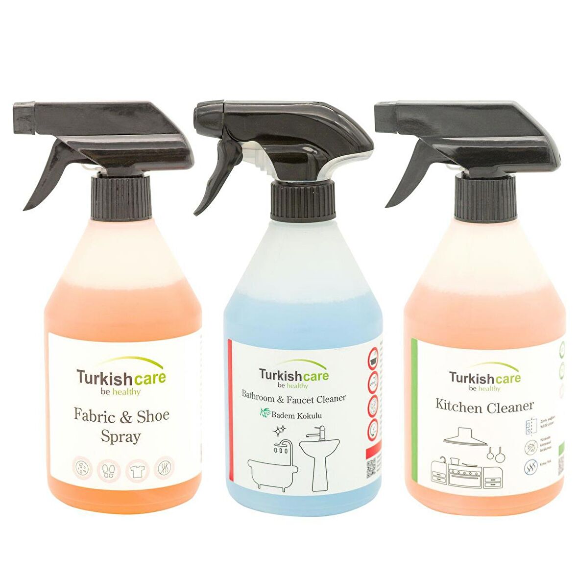 Temizlik Seti 3 LÜ Ayakkabı , Kumaş , Banyo , Mutfak Leke Sökücü 500 ML 