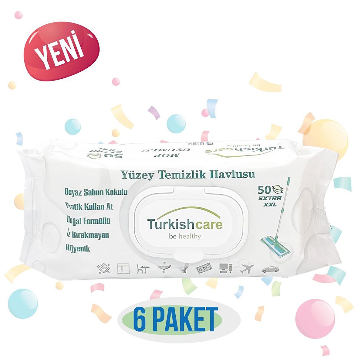 6 LI YÜZEY TEMİZLİK HAVLUSU  50  PCS