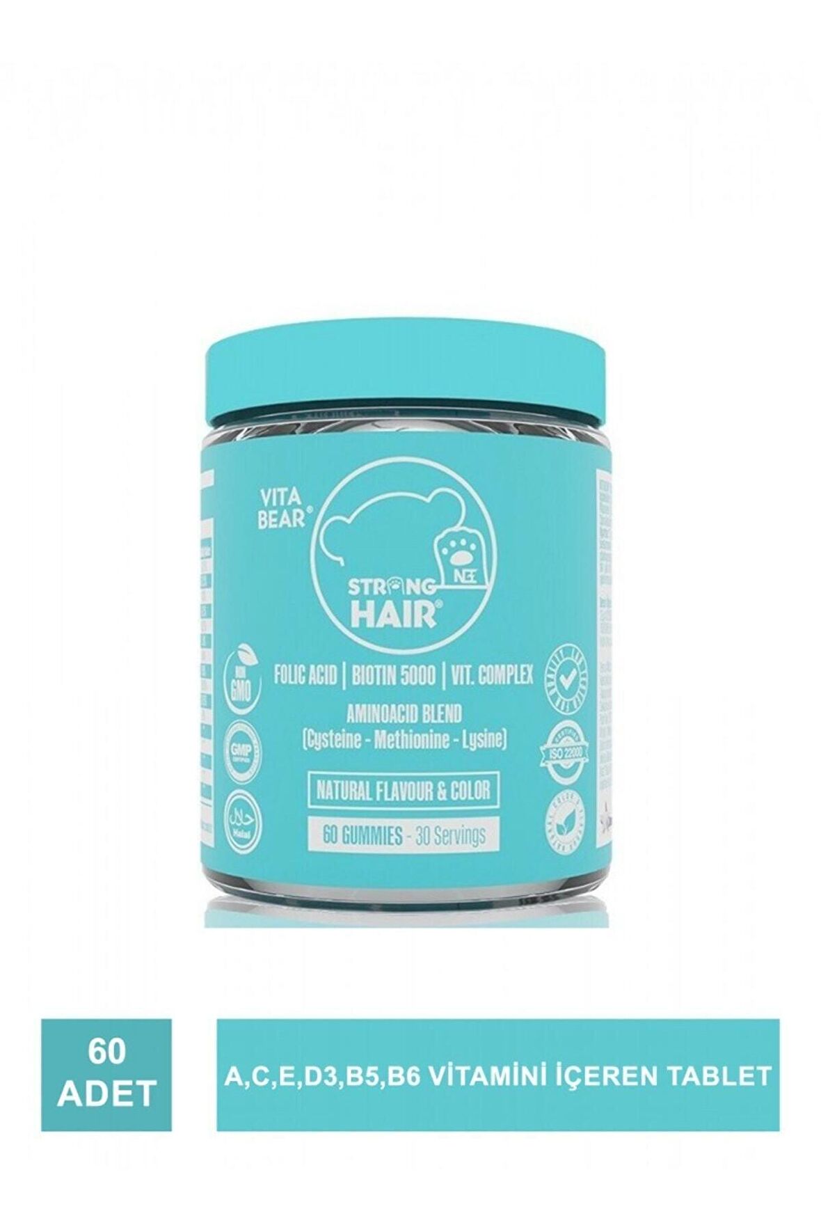 Strong Hair Gummy Vitamin 60 Adet