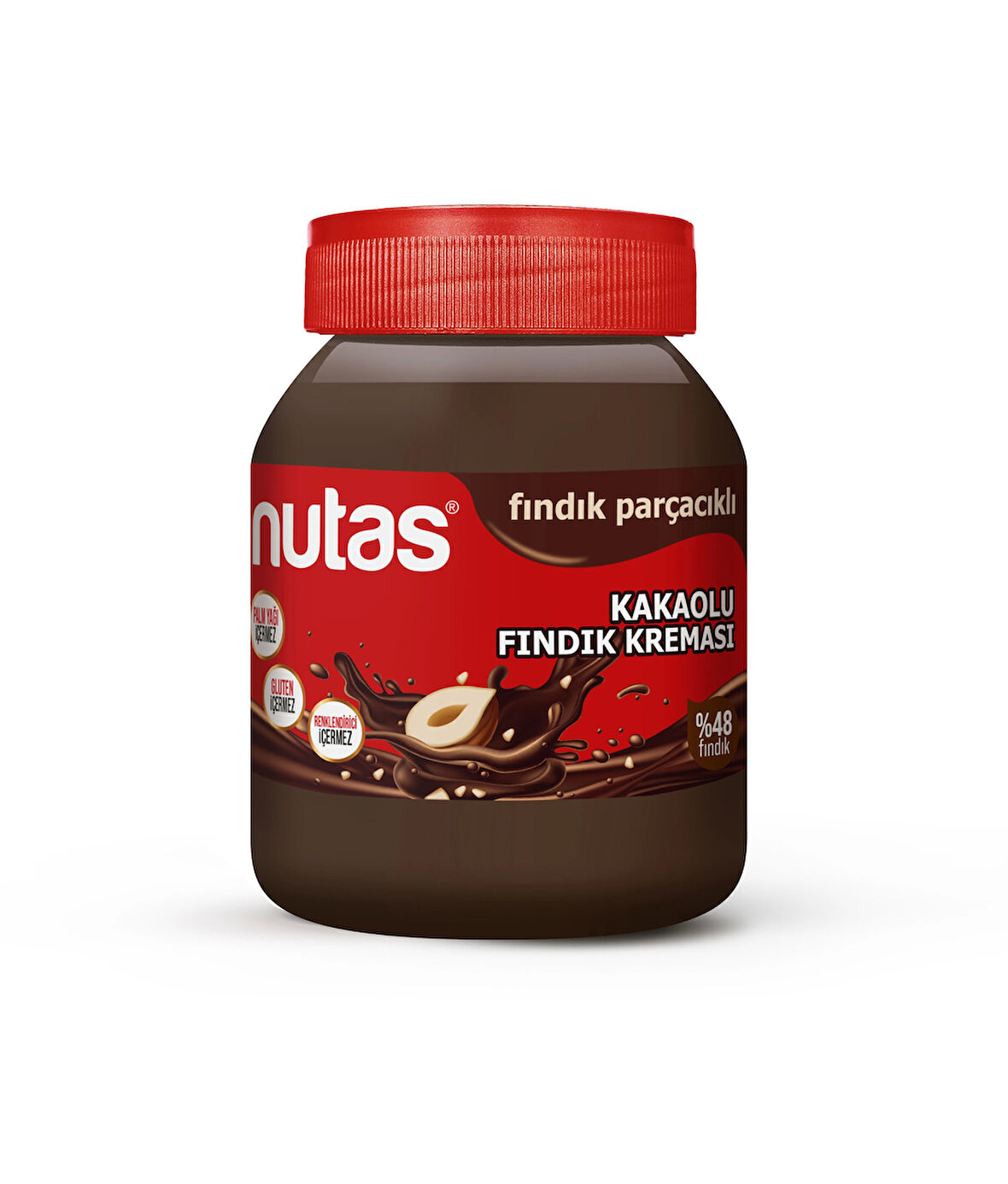 Nutas Fındık Parçacıklı Kakaolu Fındık Kreması 850g Cam Kavanoz