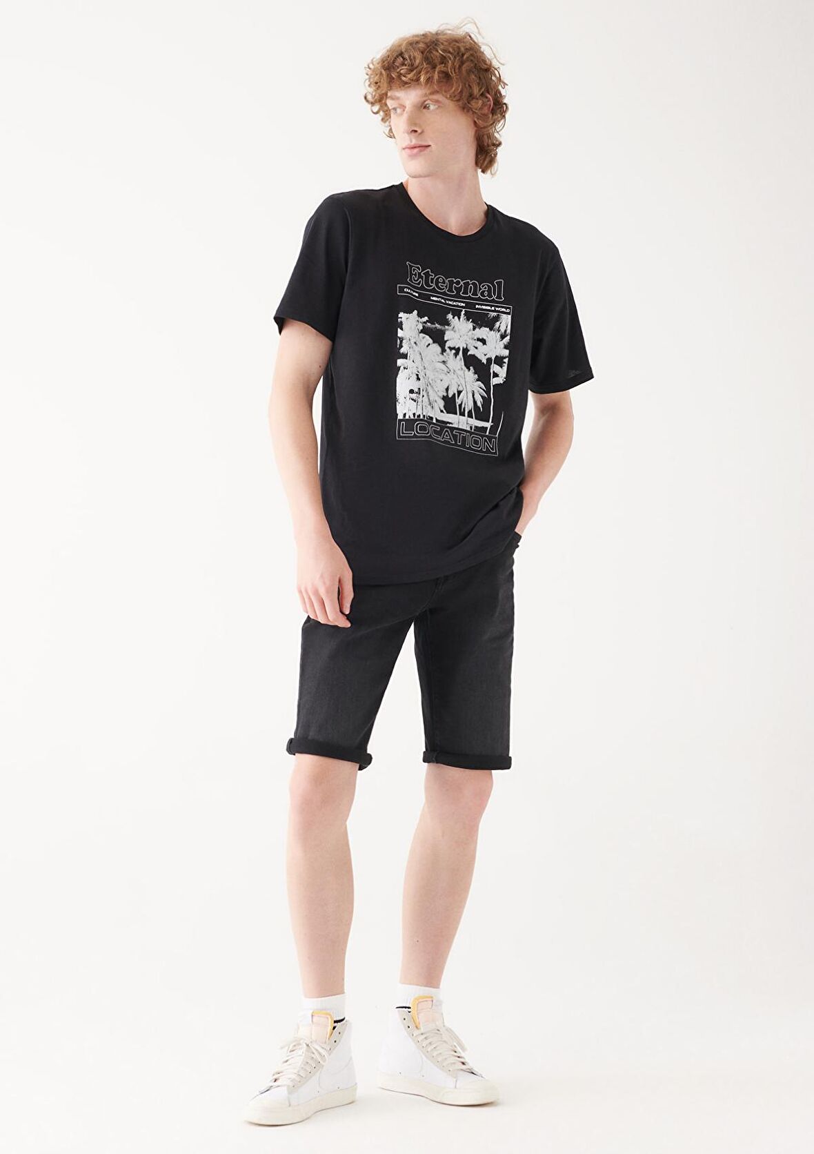 Nicholas Dark Smoke Mavi Black Jean Şort 0416081307