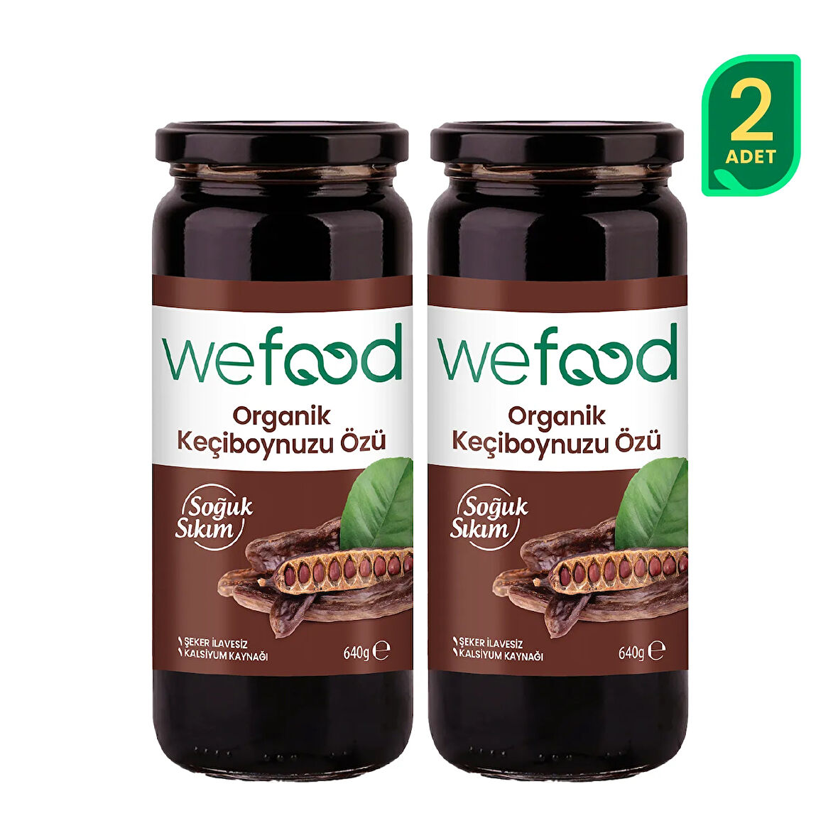 Wefood Organik Keçiboynuzu Özü 640 gr (Soğuk Sıkım) 2'li